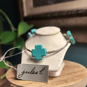 Turquoise Cross Bracelet By Jules B